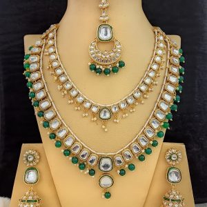 প্রিমিয়াম কুন্দন ব্রাইডাল জুয়েলারি সেট